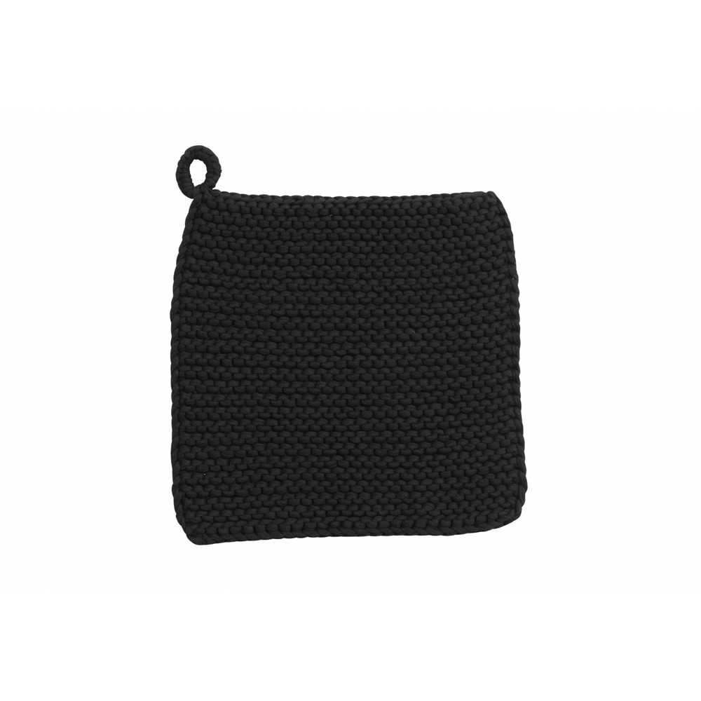 MIRA pot holder, knit, black