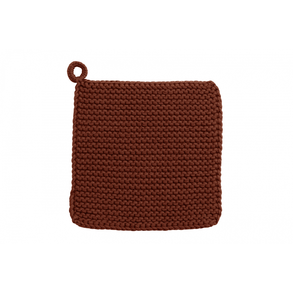 Nordal - MIRA pot holder, knit, rusty red