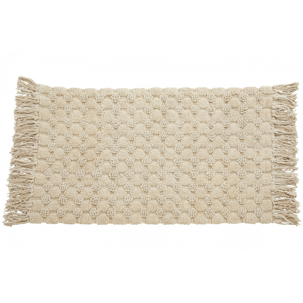 Nordal - LUNA bath rug w/fringes, off white