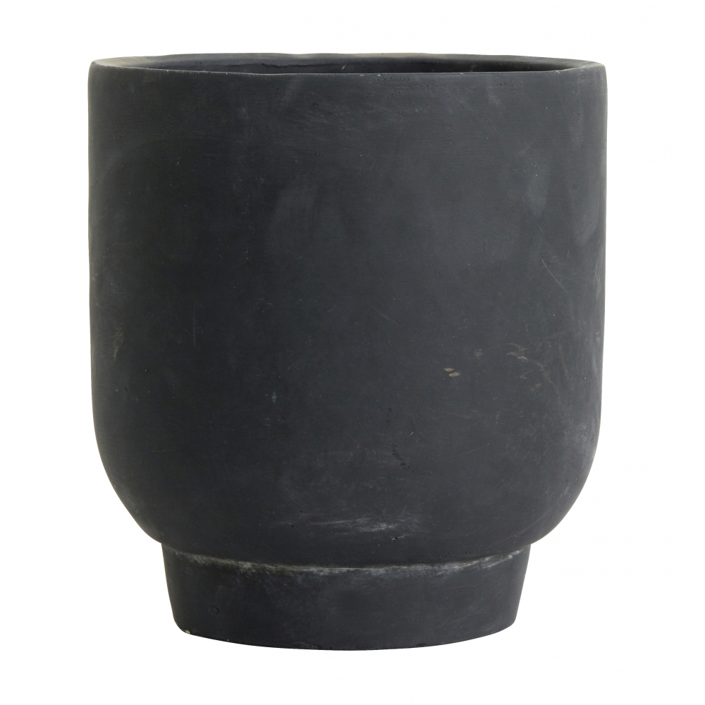 Nordal - Ivon Cement Pot, L, Black