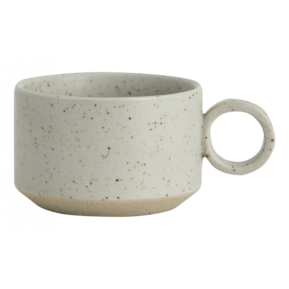 GRAINY tea cup w. handle, sand