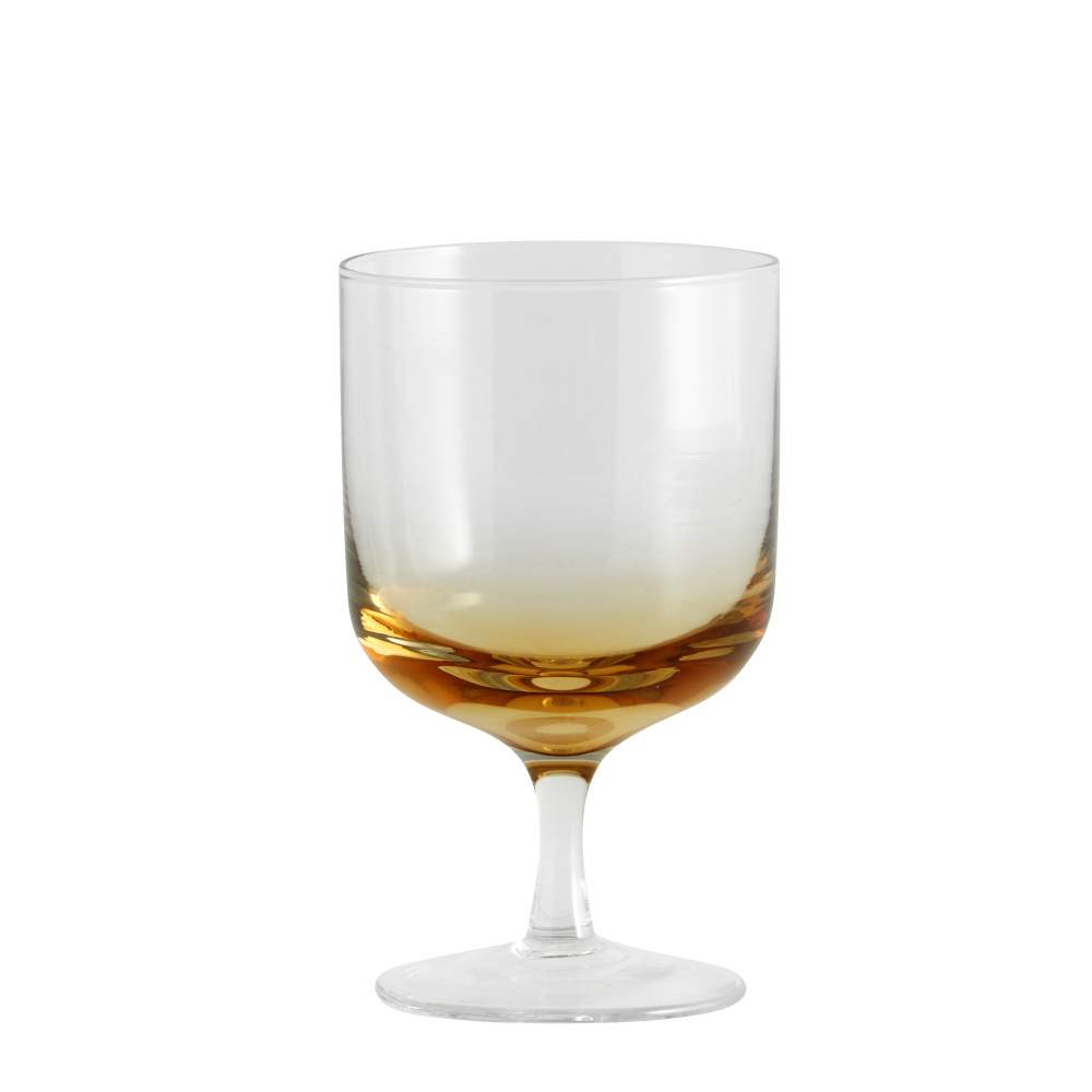 Nordal - JOG white wine glass, clear/amber