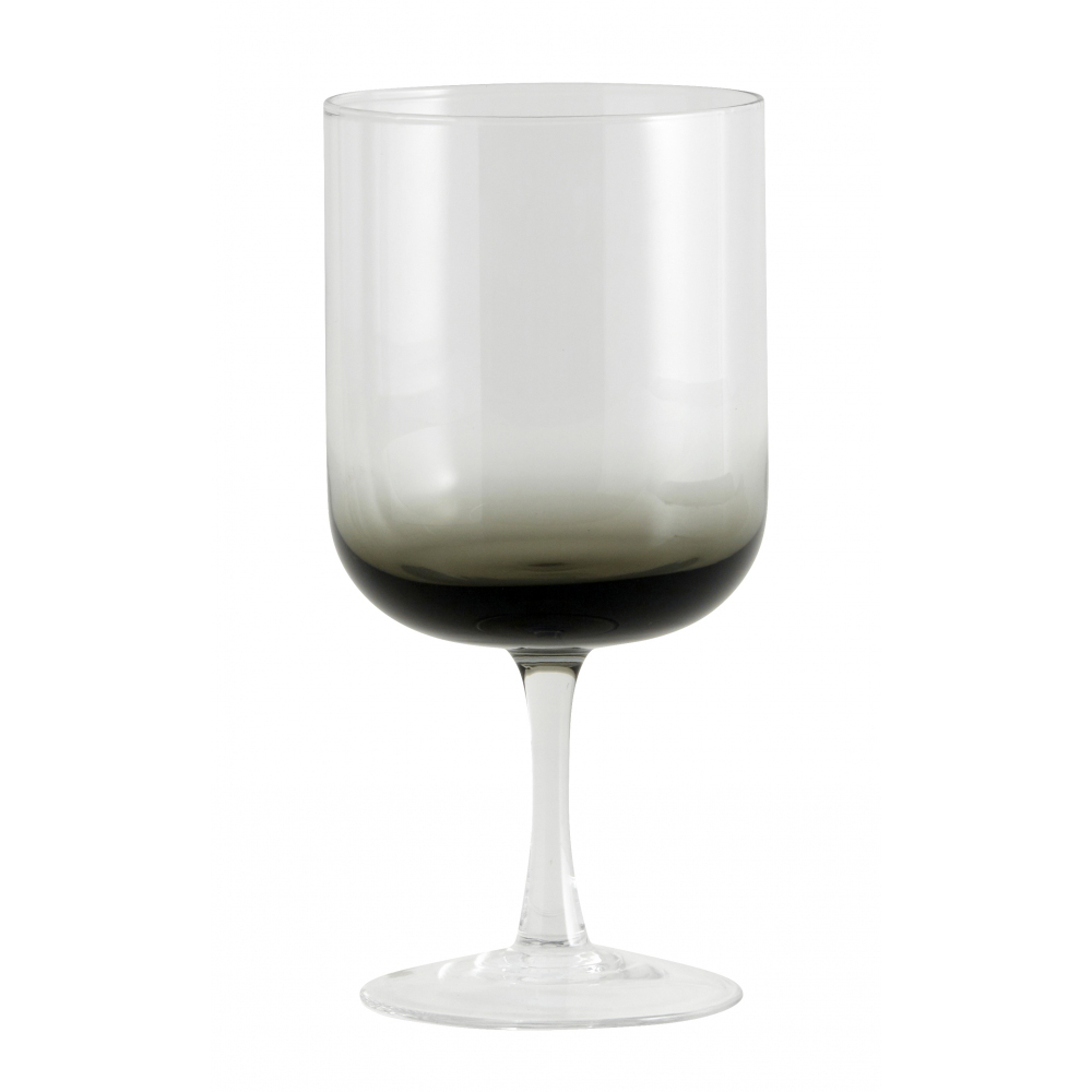 Nordal - JOG red wine glass, clear/black