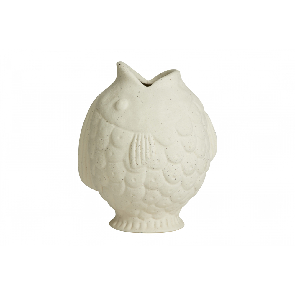 Nordal - Ducie Fish Vase, S, White
