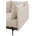 Rowico Home - Shelton soffa beige tyg/brun ask/Svart metall