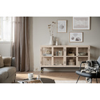 Rowico Home - Marshalle Sideboard 4-D Vitpigmenterad/Svart Met
