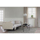 Rowico Home - Shelton soffa beige tyg/brun ask/Svart metall