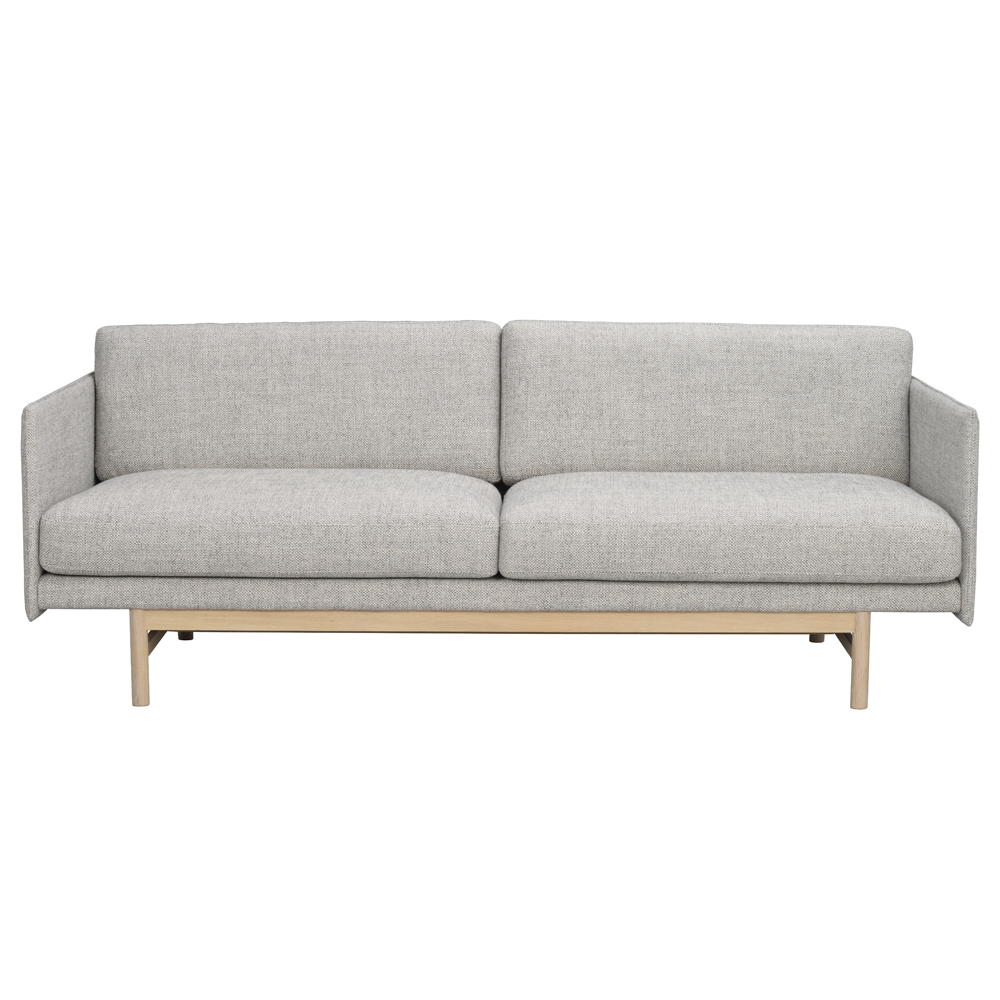 Rowico Home - Hammond soffa grått tyg/vitpigmenterad ek