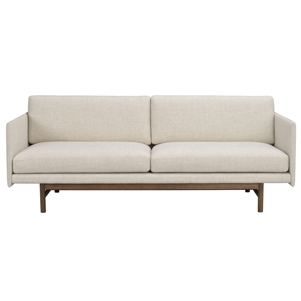 Rowico Home - Hammond soffa beige tyg/brun ek