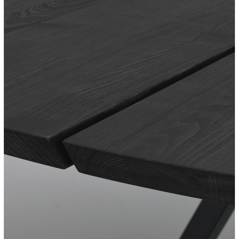 Rowico Home - Carradale matbord Ø150 svart ask/A-ben svart met