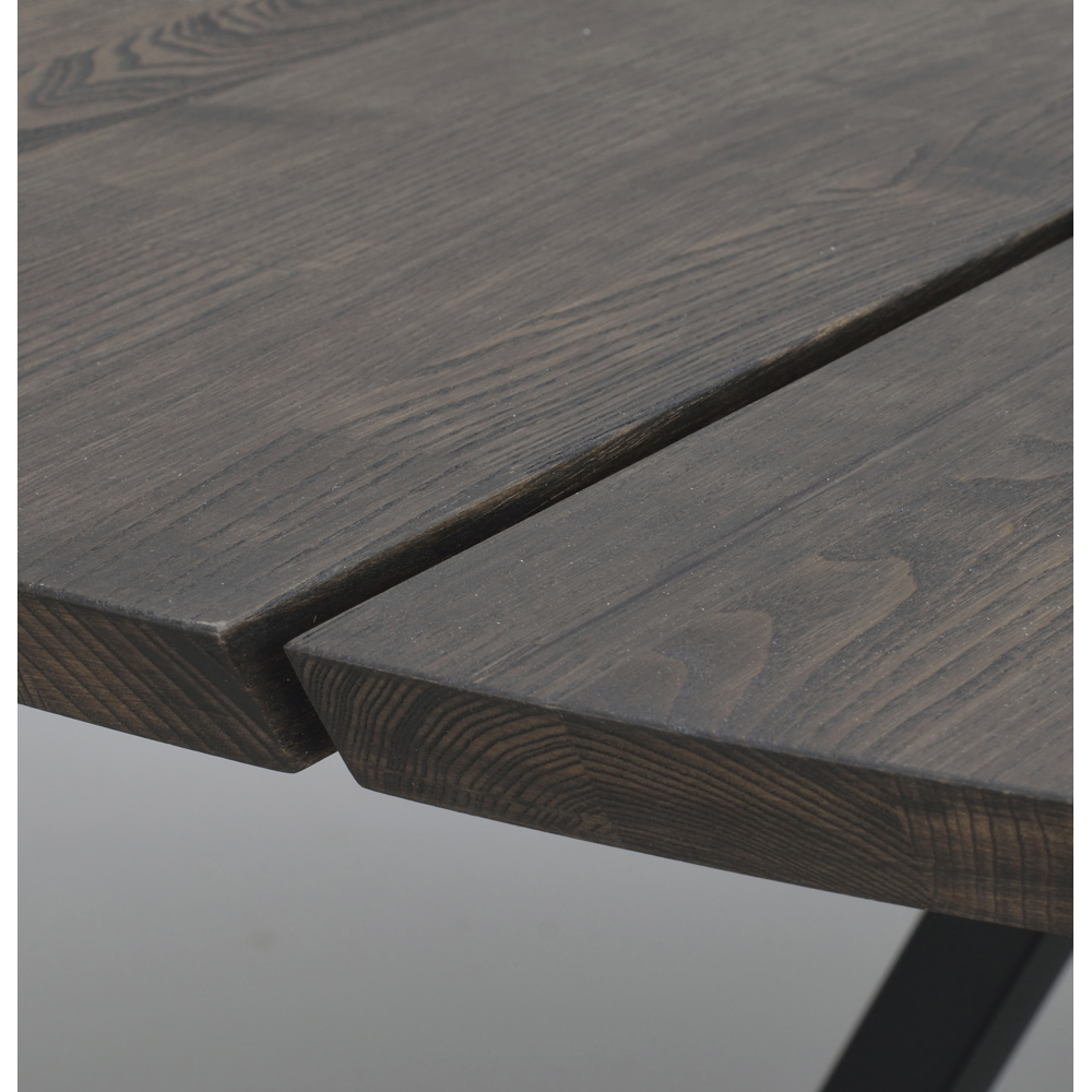 Rowico Home - Carradale matbord Ø150 brun ek/A-ben svart met