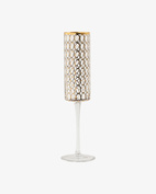 Circle Champagne Glass W. Gold Pattern