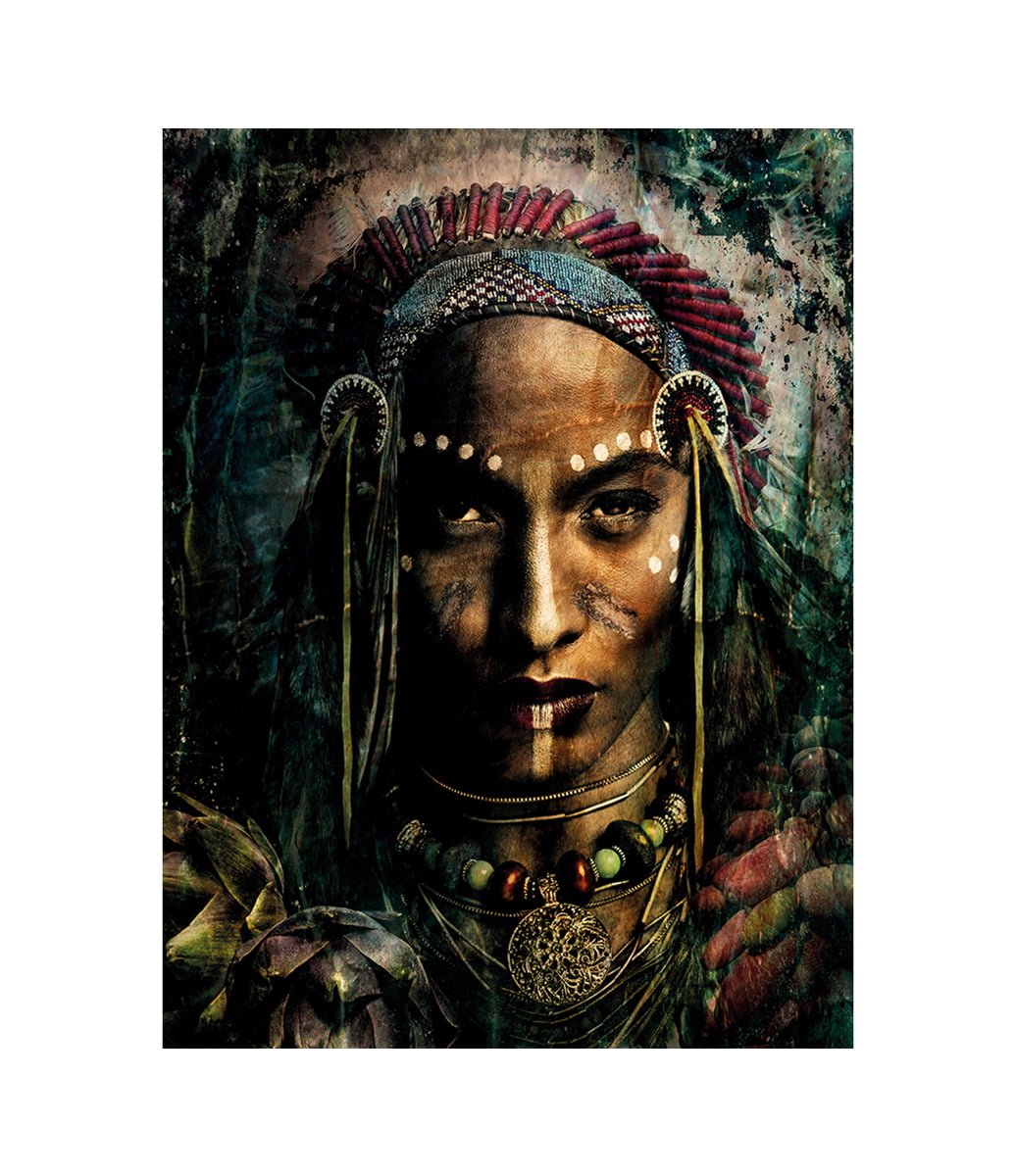 Artwood - Indian Portrait - 80X120, Aluminium