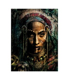Artwood - Indian Portrait - 100X150, Plexiglas